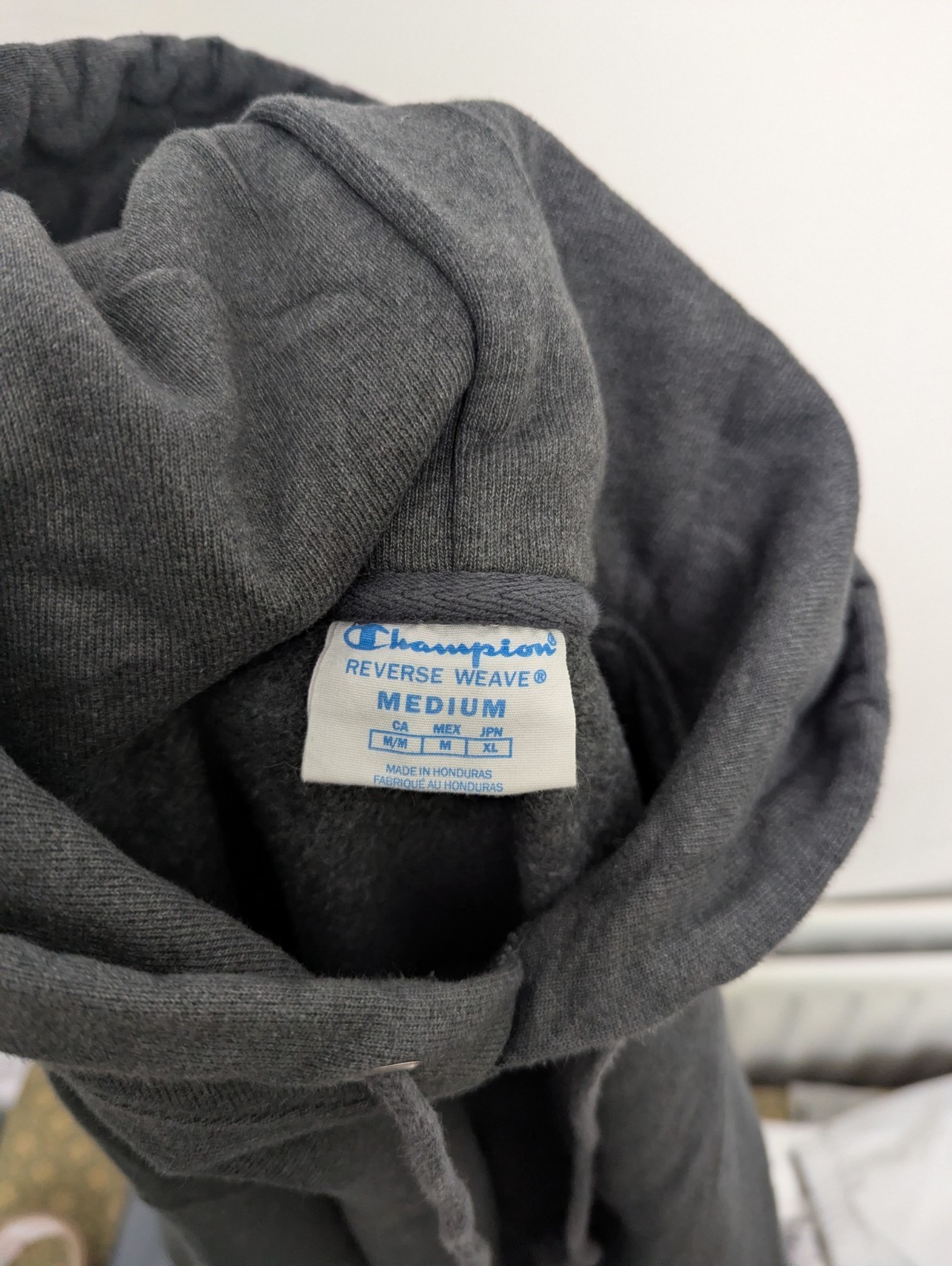 Vintage Champion Reverse Weave Hoodie - Men’s Medium - Charcoal Grey