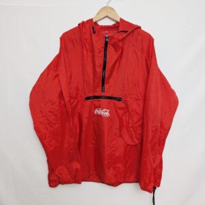 Vintage Coca-cola Red Windbreaker – Size L – “trink Coca-cola” German Print