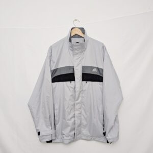 Vintage Early 2000s Adidas Windbreaker Jacket - Men’s Xl - Grey/black