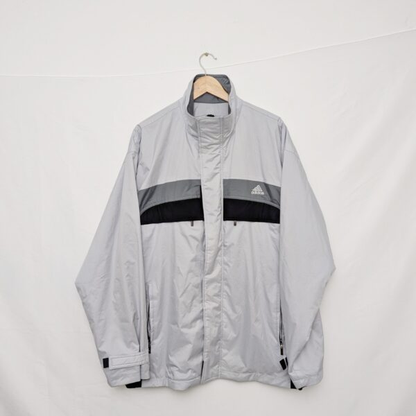 Vintage Early 2000s Adidas Windbreaker Jacket - Men’s Xl - Grey/black
