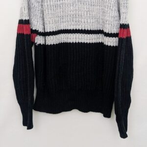 Vintage F.c.o Knit Jumper - Men’s Xl - Grey/black/red - Late 80's/early 90's