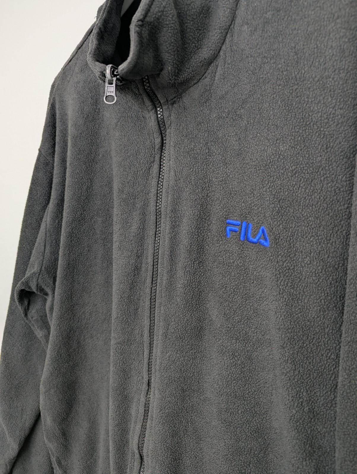 Vintage Fila Full Zip Fleece Jacket - Charcoal Grey - Men’s Large
