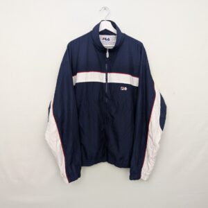 Vintage Fila Track Jacket Windbreaker - Navy / White / Red - Size Xxl