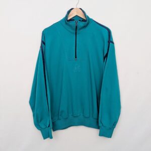 Vintage Grasshoppers Quarter Zip Sweatshirt - Men’s Medium - Teal