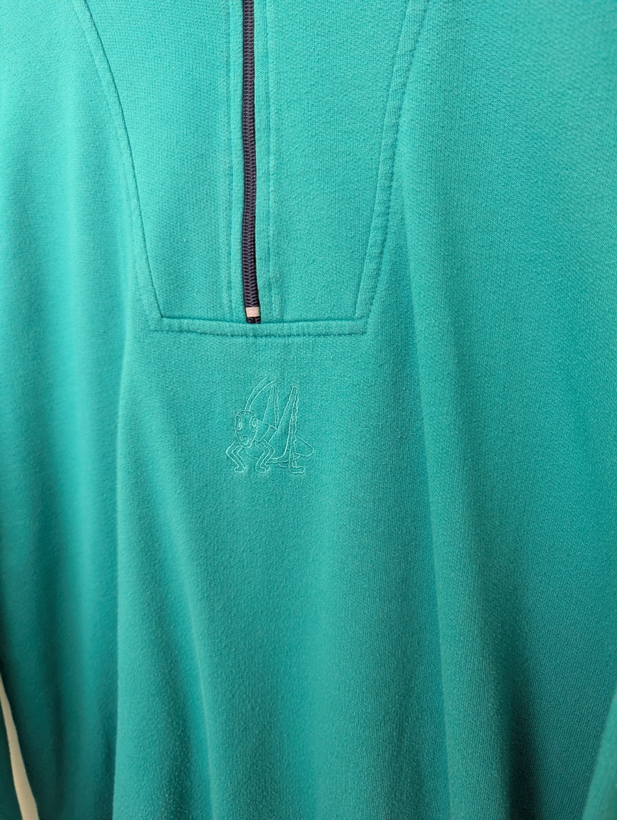 Vintage Grasshoppers Quarter Zip Sweatshirt - Men’s Medium - Teal