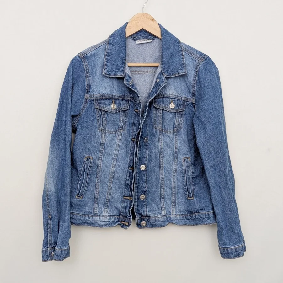 Vintage Janina Denim Jacket - Women’s Size L - Blue - Y2k