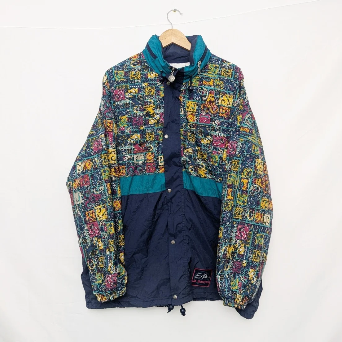 Vintage Jeantex Abstract Print Windbreaker Jacket – Early 90s – Size L