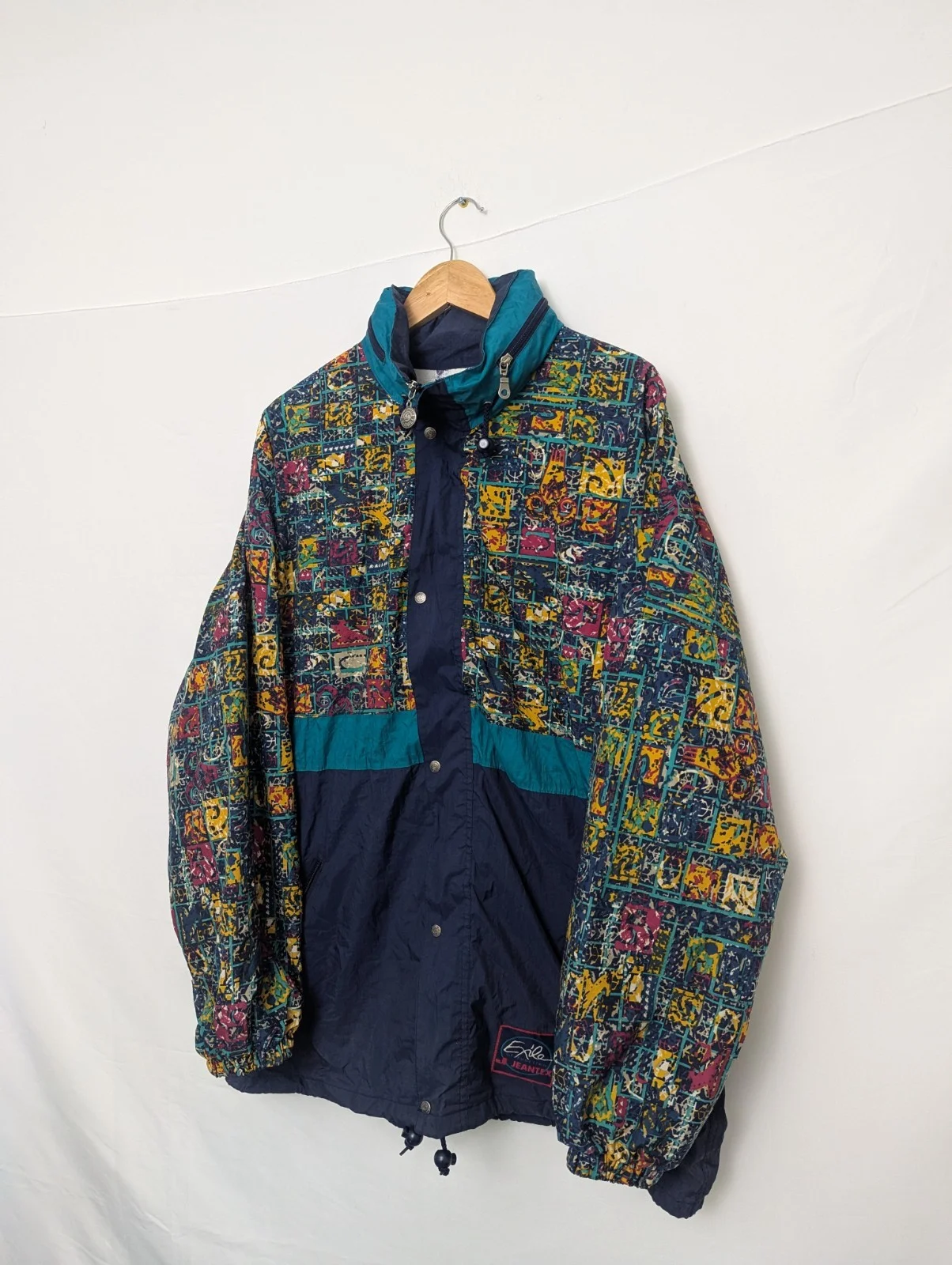 Vintage Jeantex Abstract Print Windbreaker Jacket – Early 90s – Size L