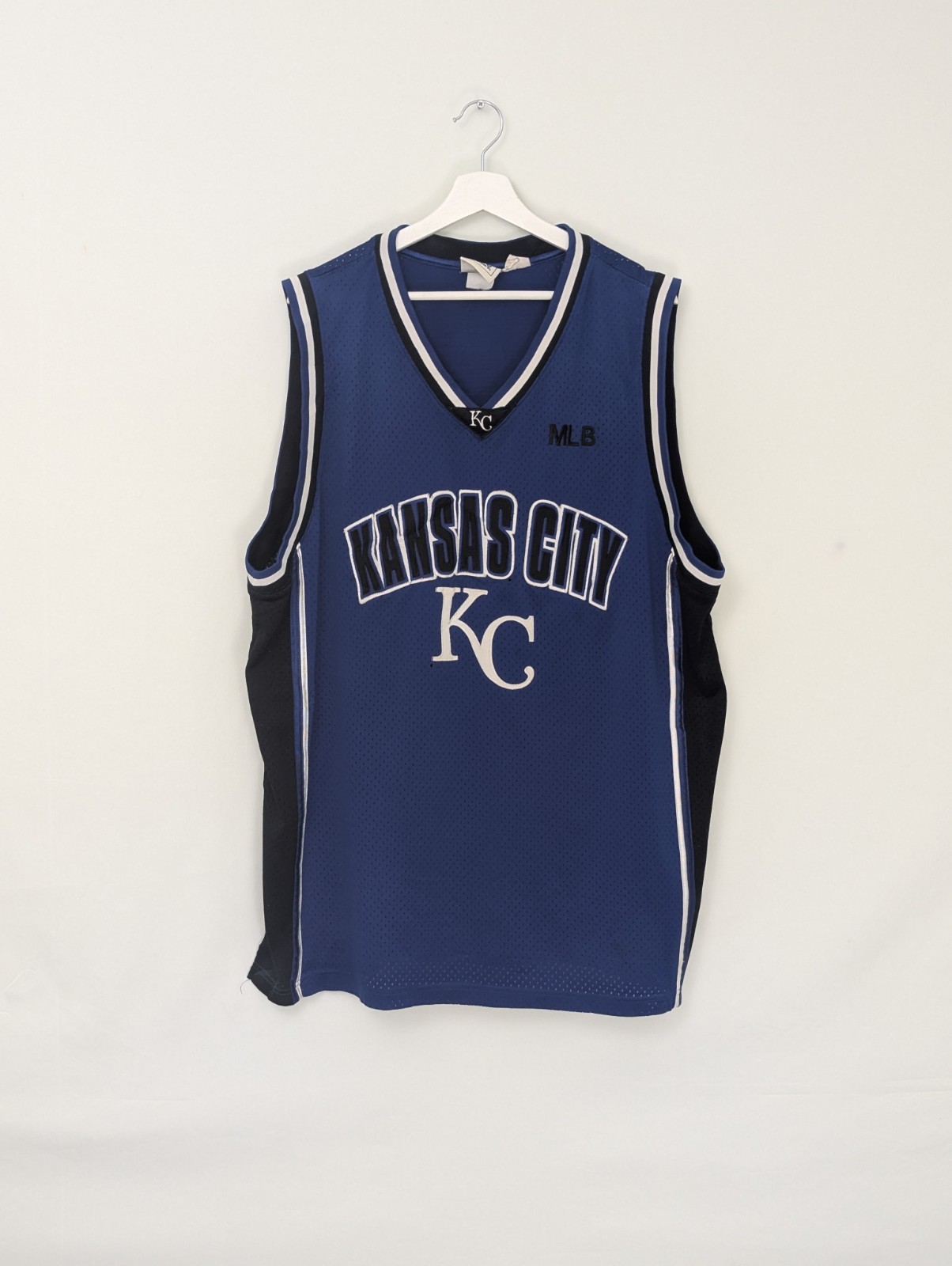 Vintage Kansas City Royals Mesh Jersey Vest - Blue - Size Xl