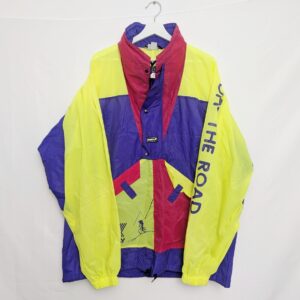 Vintage K-way International Windbreaker – Xl – 80s/90s Neon Colourblock – Rare