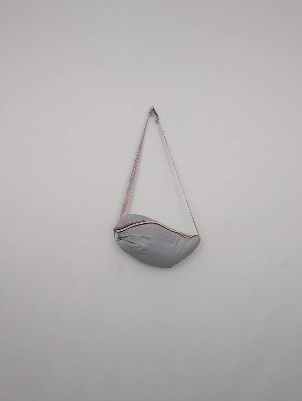 Vintage K-way Packable Rain Jacket - Grey - Hidden Hood - Mens Size L