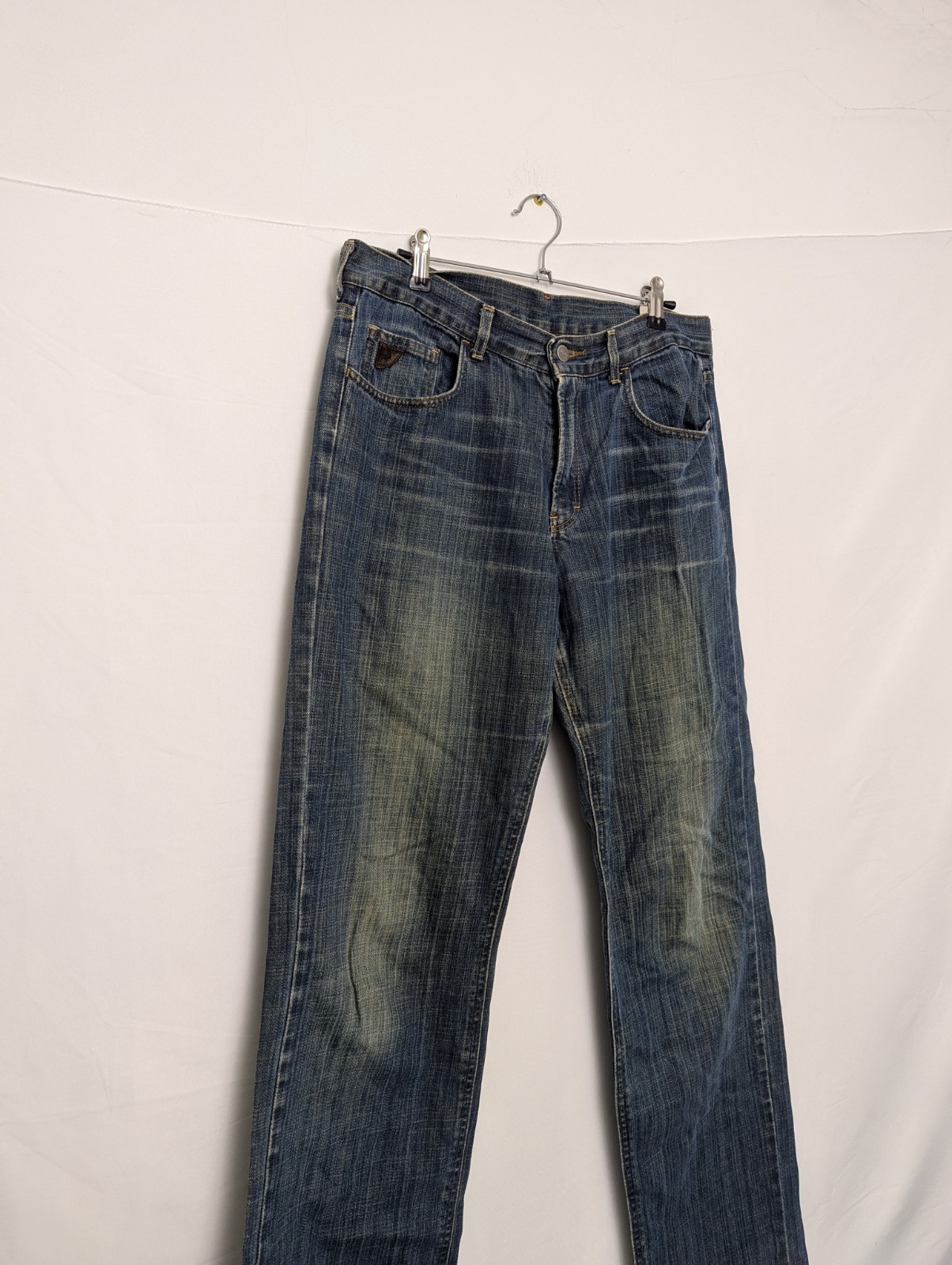 Vintage Lois Jeans – Men’s W33 L33 – Mid-2000s – Straight Leg – Faded Blue Denim