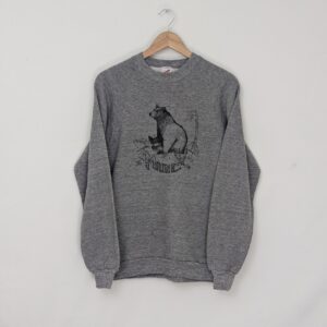 Vintage Maine Bear Sweatshirt - Grey - Size M
