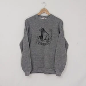 Vintage Maine Bear Sweatshirt - Grey - Size M