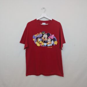 Vintage Mickey Mouse Florida T-shirt - Red - Size Large