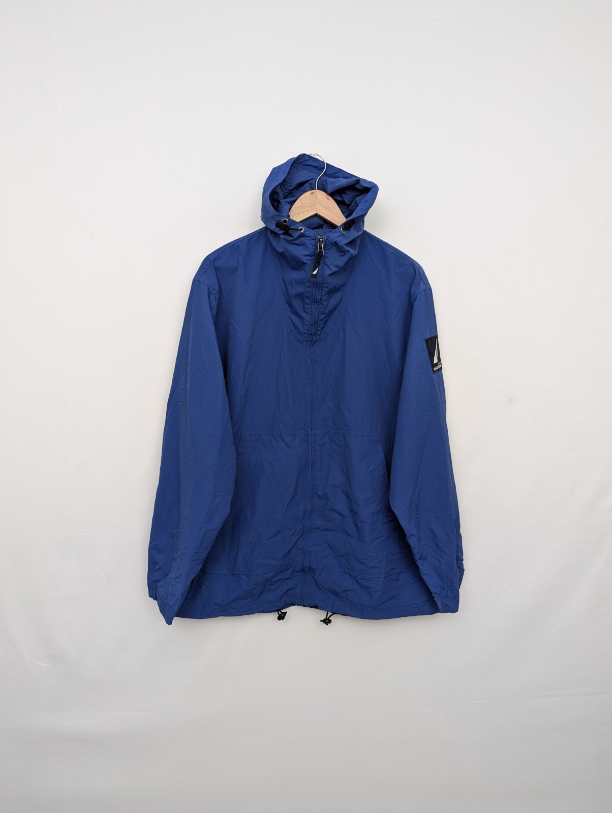 Vintage Nautica Ns-83 Sailing Jacket - Blue - Hooded Windbreaker - Size M