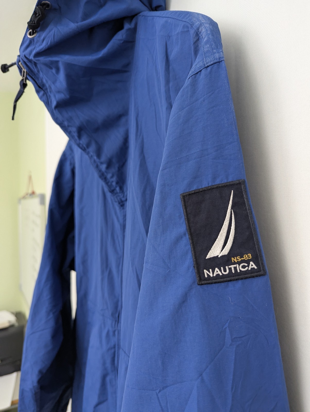 Vintage Nautica Ns-83 Sailing Jacket - Blue - Hooded Windbreaker - Size M