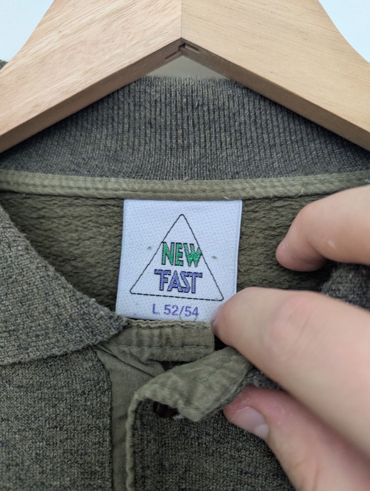 Vintage New Fast Polo Sweatshirt - Green - Men’s Large 52/54