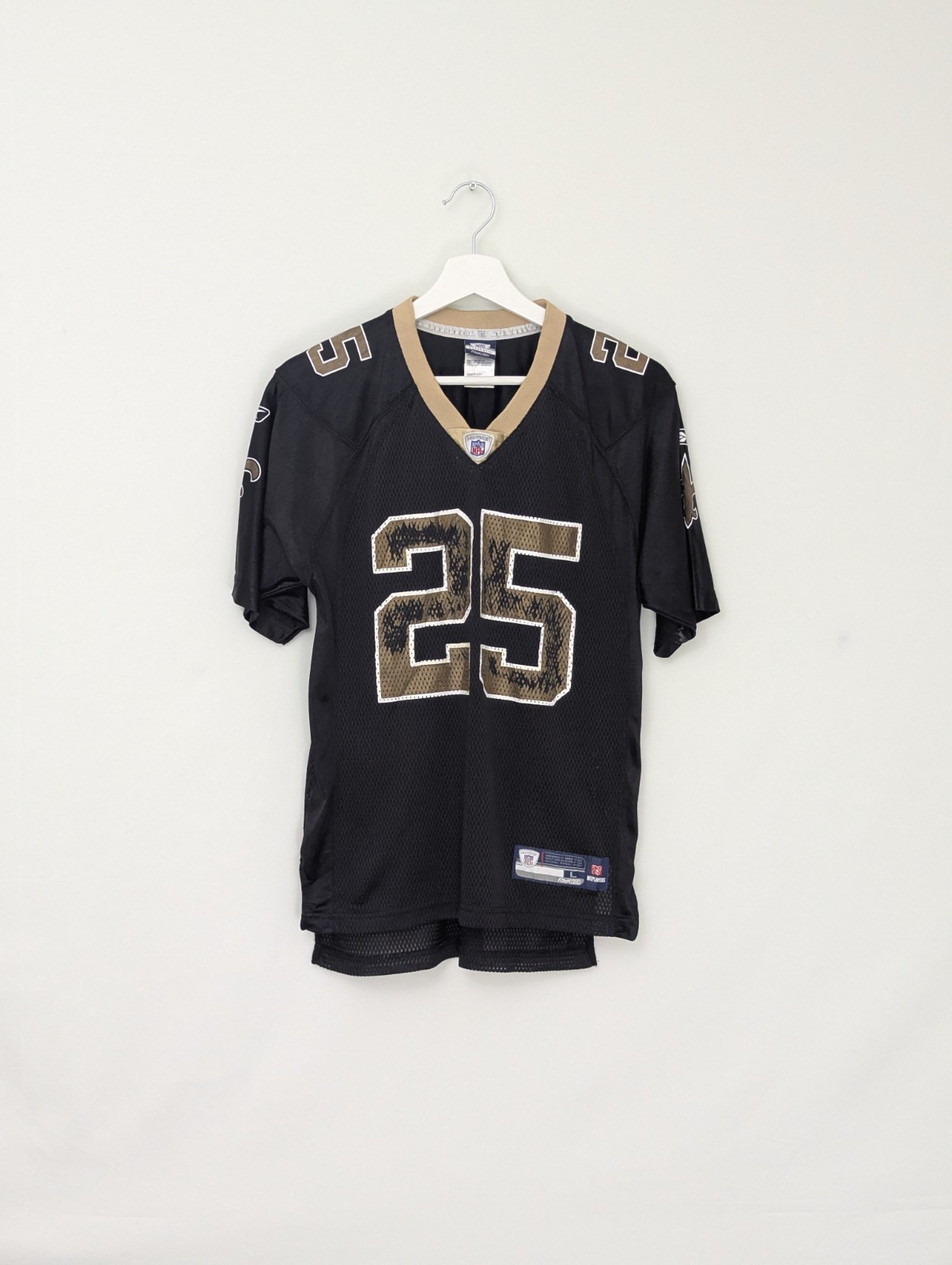 Vintage Nfl Saints Reggie Bush #25 Jersey - Black/gold - Reebok - Youth Size L