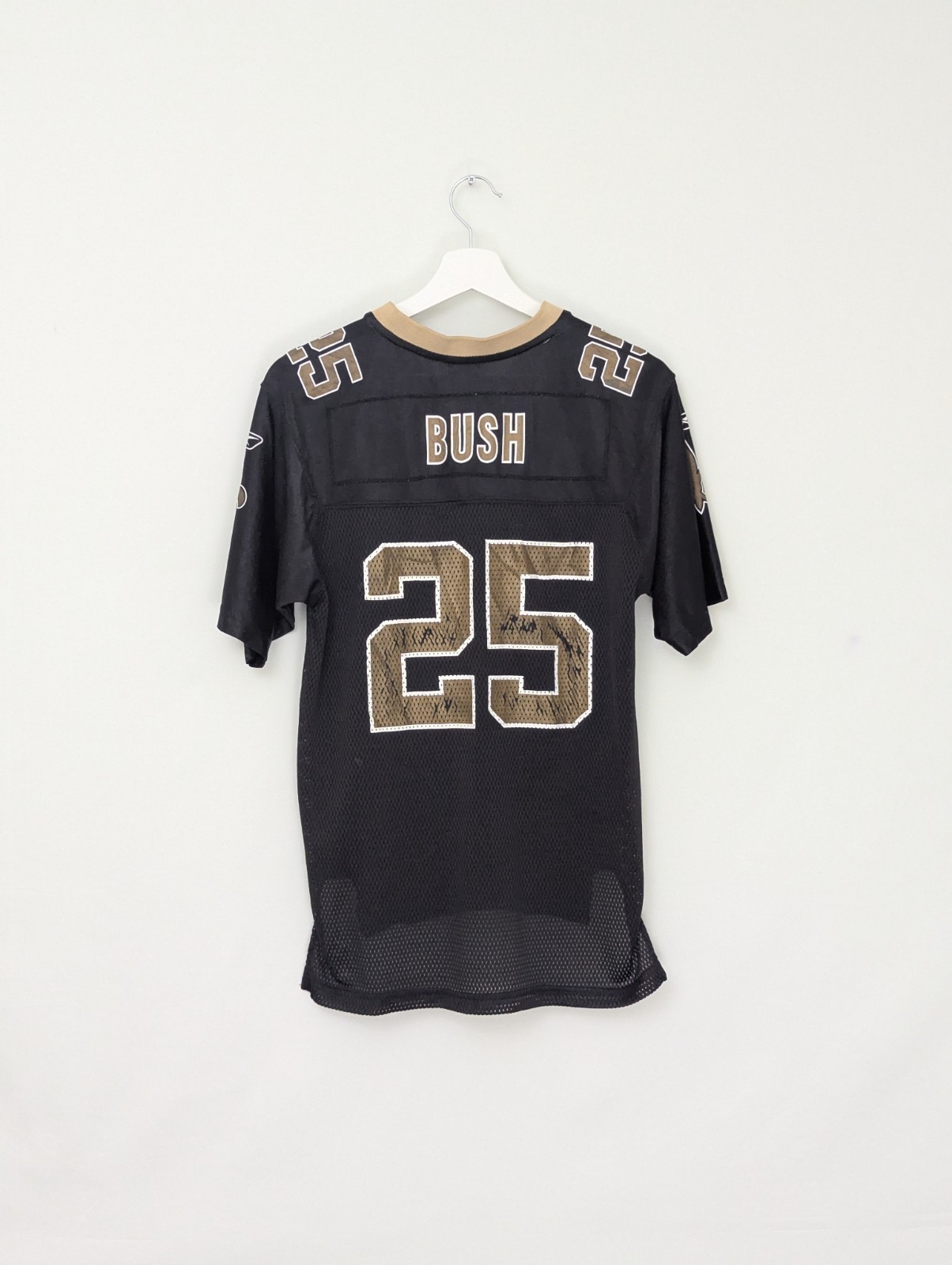 Vintage Nfl Saints Reggie Bush #25 Jersey - Black/gold - Reebok - Youth Size L