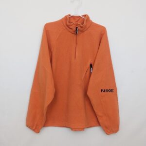 Vintage Nike 1/4 Zip Fleece Pullover - Orange - Men’s Large - Y2k