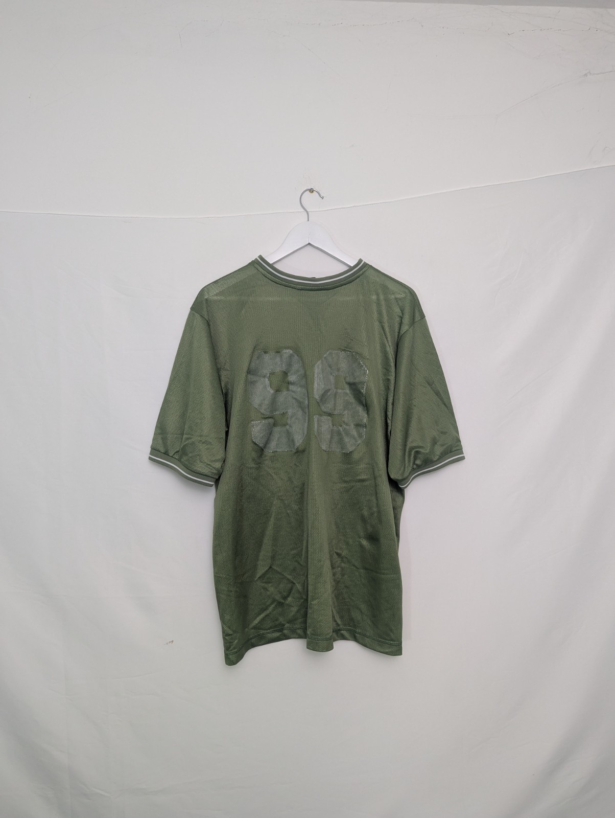 Vintage Nike Mesh Jersey T-shirt – Khaki Green – Size L