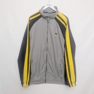 Vintage Nike Track Jacket Grey Yellow Size L Early 2000s
