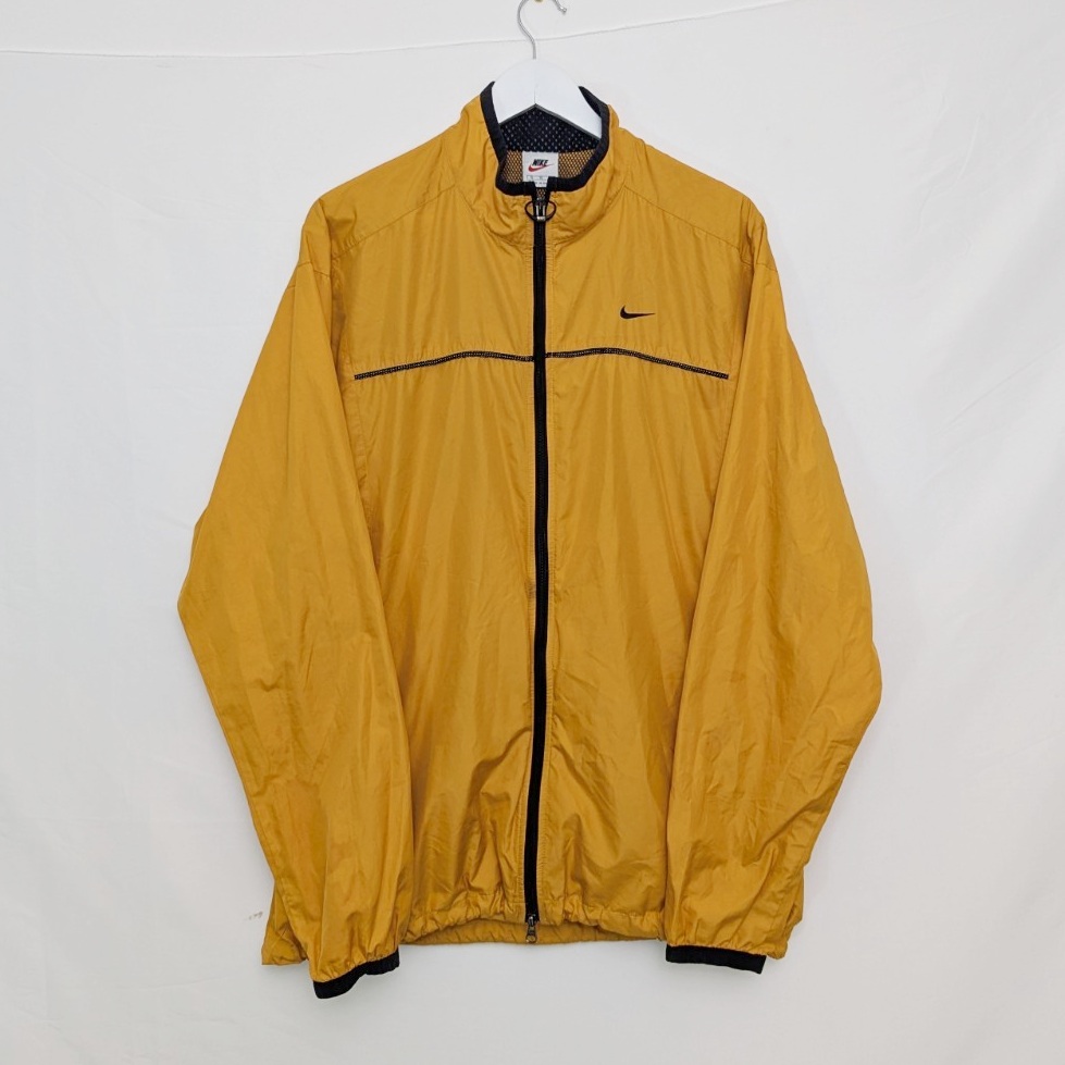 Vintage Nike Windbreaker Jacket – Size Xl (late 90s / Y2k, Mustard Yellow)