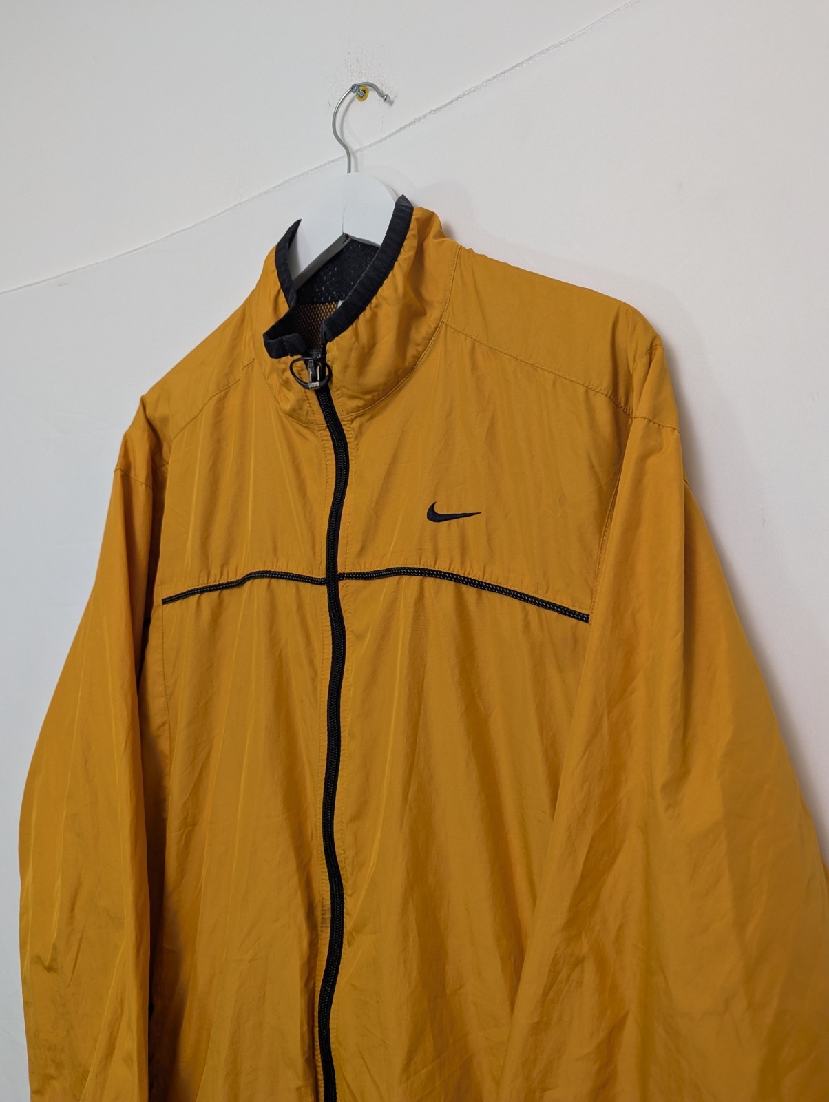Vintage Nike Windbreaker Jacket – Size Xl (late 90s / Y2k, Mustard Yellow)
