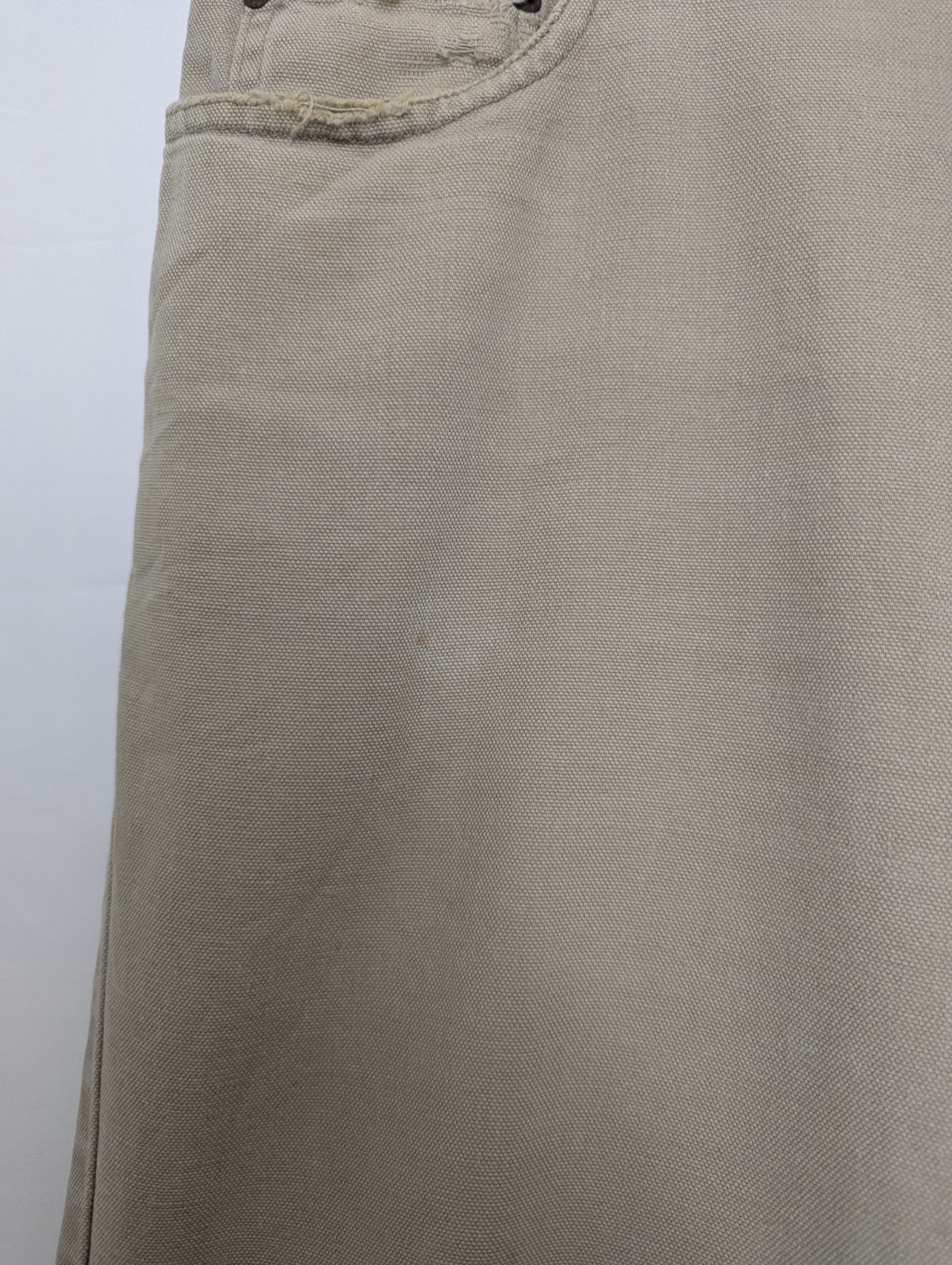 Vintage Polo Ralph Lauren Beige Canvas Jeans – Made In Usa – 34x36 – 1990s