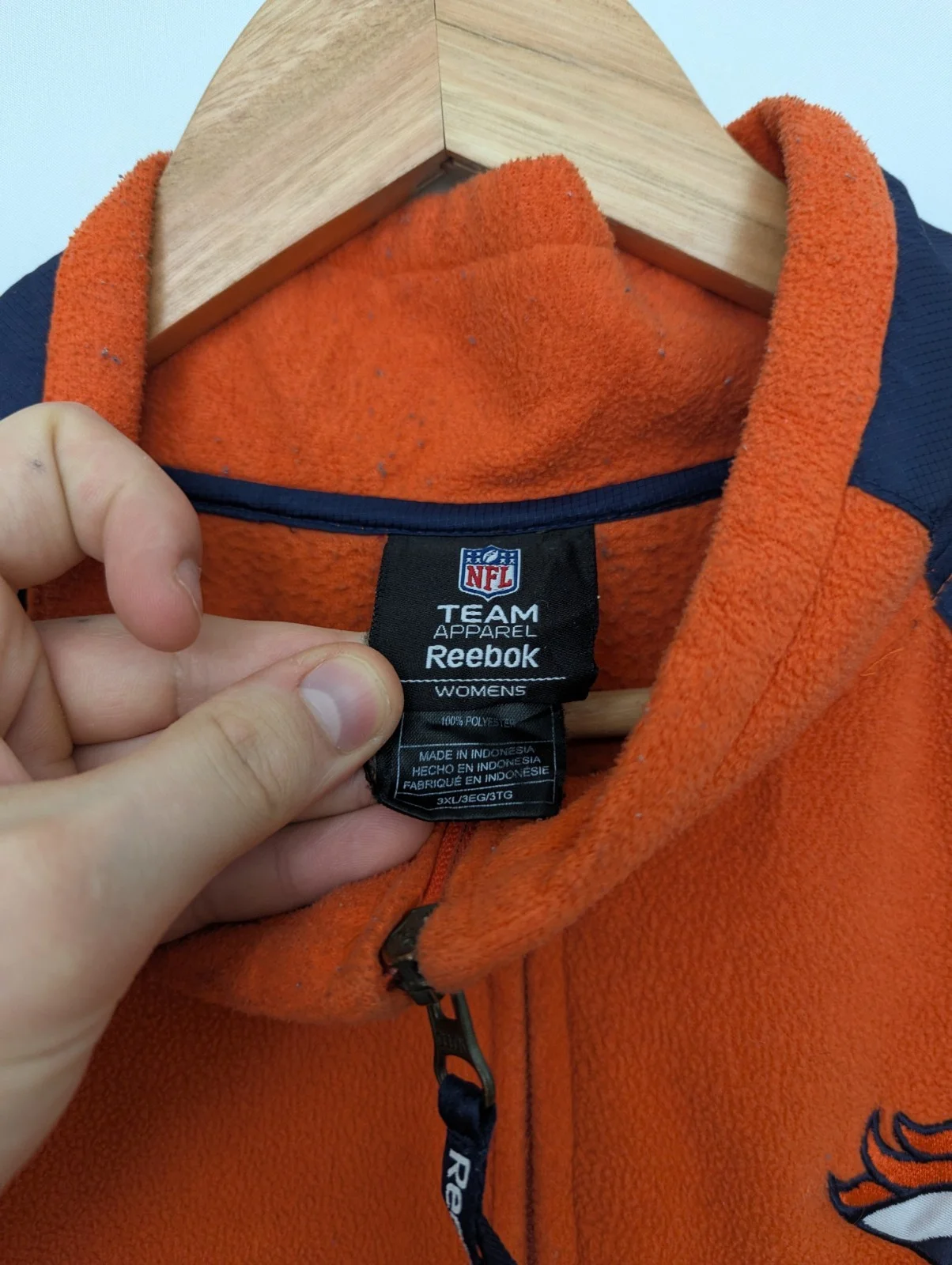 Vintage Reebok Nfl Denver Broncos Fleece Jacket - Womens Size 3xl