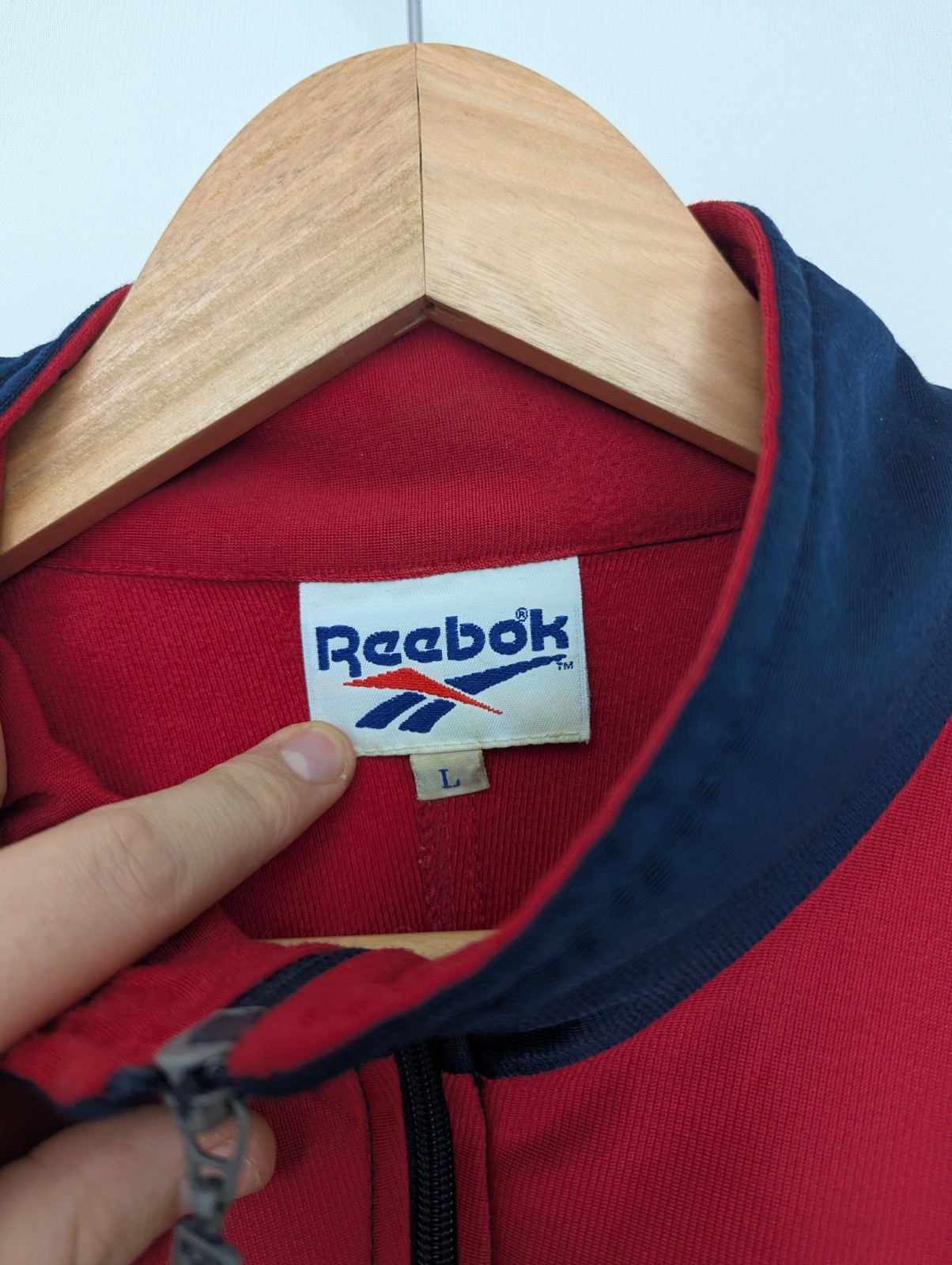 Vintage Reebok Uefa Champions League Track Jacket - Mens Large - Red/navy