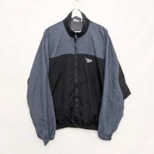 Vintage Reebok Windbreaker Jacket - Men’s Large - Blue/black