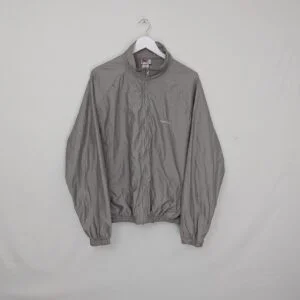 Vintage Reebok Windbreaker Jacket - Grey - Made In Usa - Size Large
