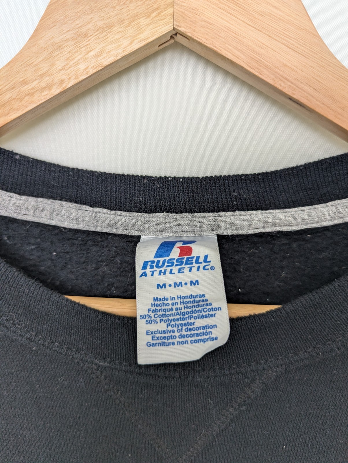 Vintage Russell Athletic Ville Collegiate Sweatshirt - Men’s Medium - Black