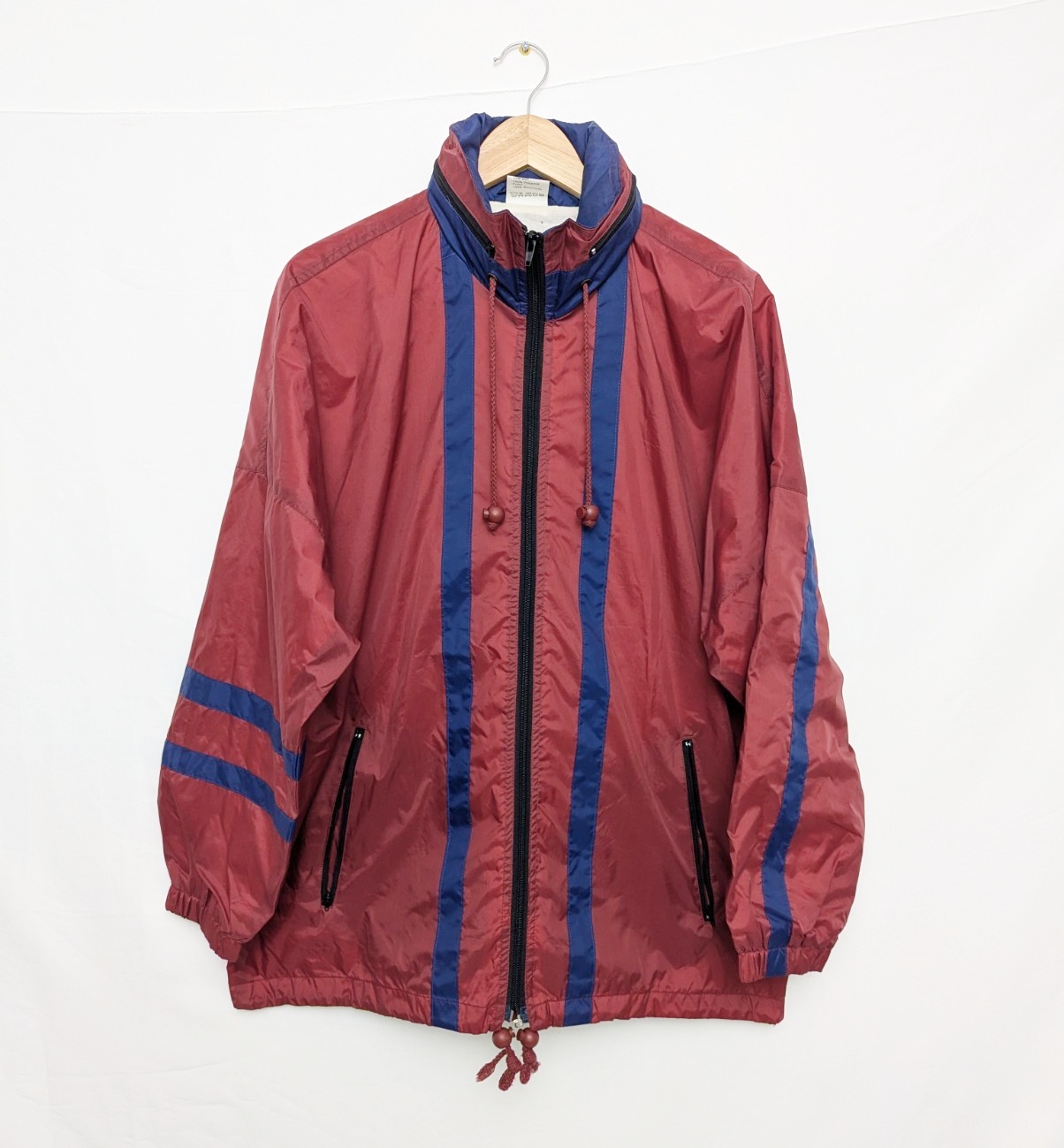 Vintage San Marco Ventana 90s Outdoor Windbreaker Jacket Burgundy Navy M