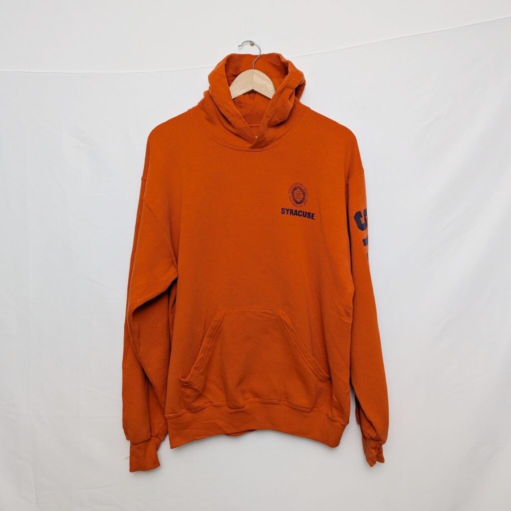 Vintage Soffe Syracuse University Hoodie – Orange/navy – Size M – Sleeve Print