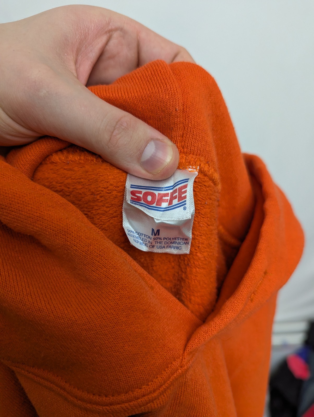 Vintage Soffe Syracuse University Hoodie – Orange/navy – Size M – Sleeve Print