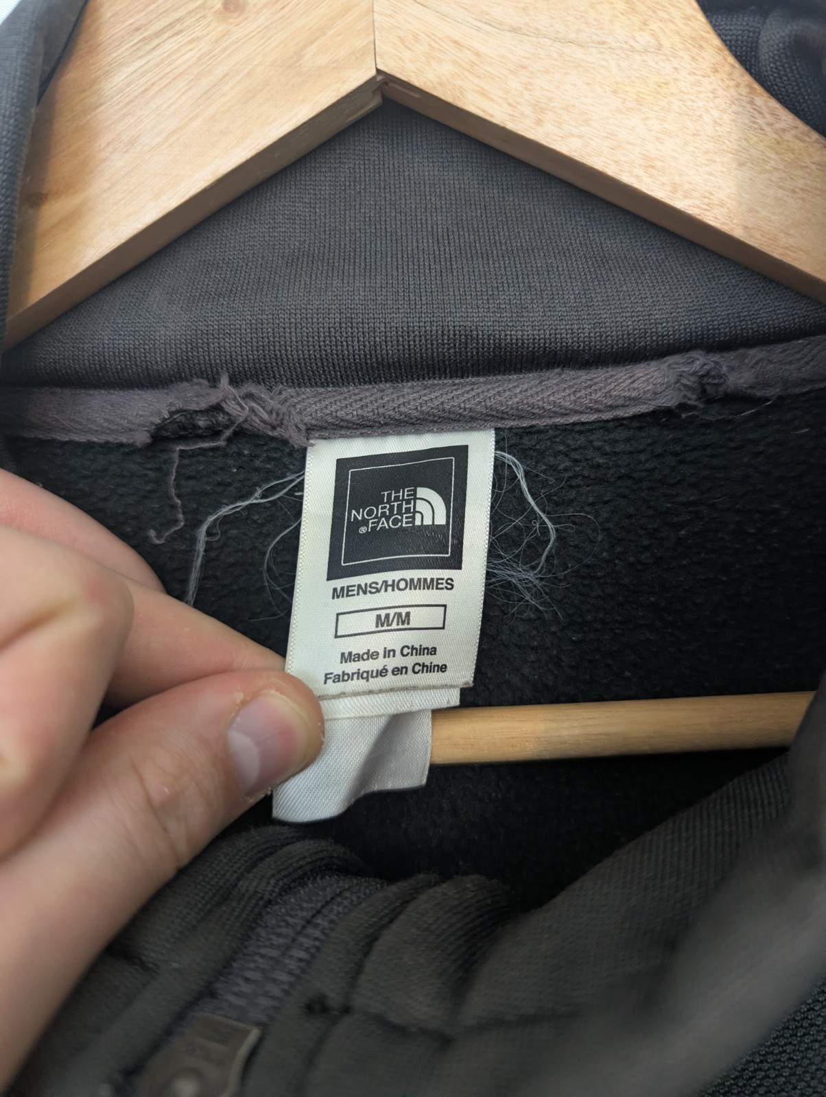 Vintage The North Face Fleece Jacket - Black/charcoal - Full Zip - Men’s Medium