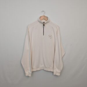 Vintage Tommy Bahama Relax Quarter Zip Sweatshirt - Men’s Size M - Cream