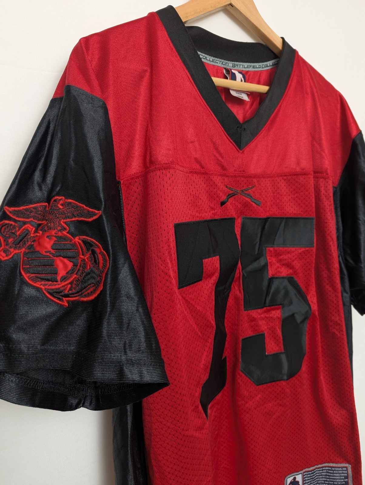 Vintage Us Marines Battlefield Collection Jersey – Red/black – Size L – #75