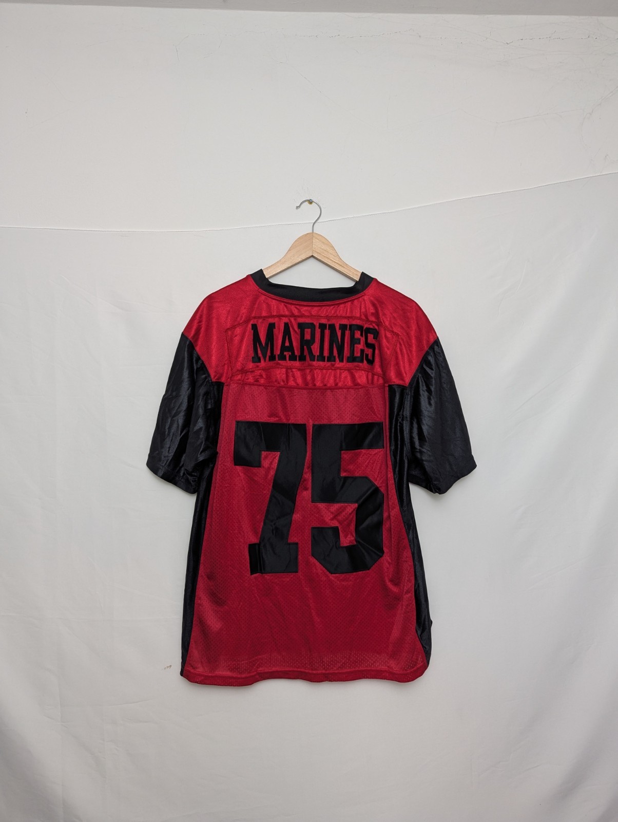 Vintage Us Marines Battlefield Collection Jersey – Red/black – Size L – #75
