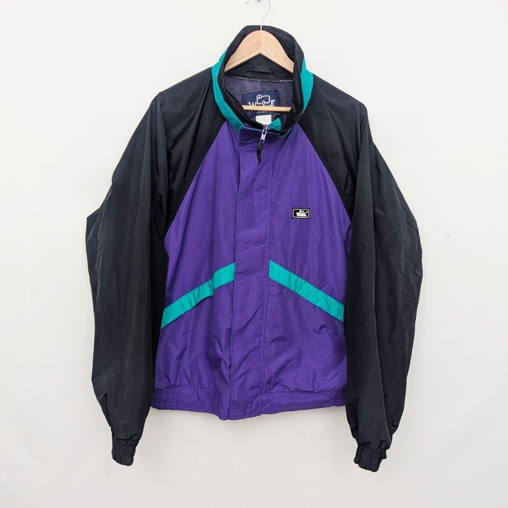 Vintage Woolrich Colour Block Windbreaker Jacket - Purple/teal - Size Xl
