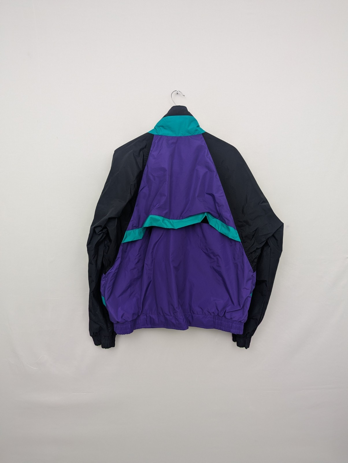 Vintage Woolrich Colour Block Windbreaker Jacket - Purple/teal - Size Xl