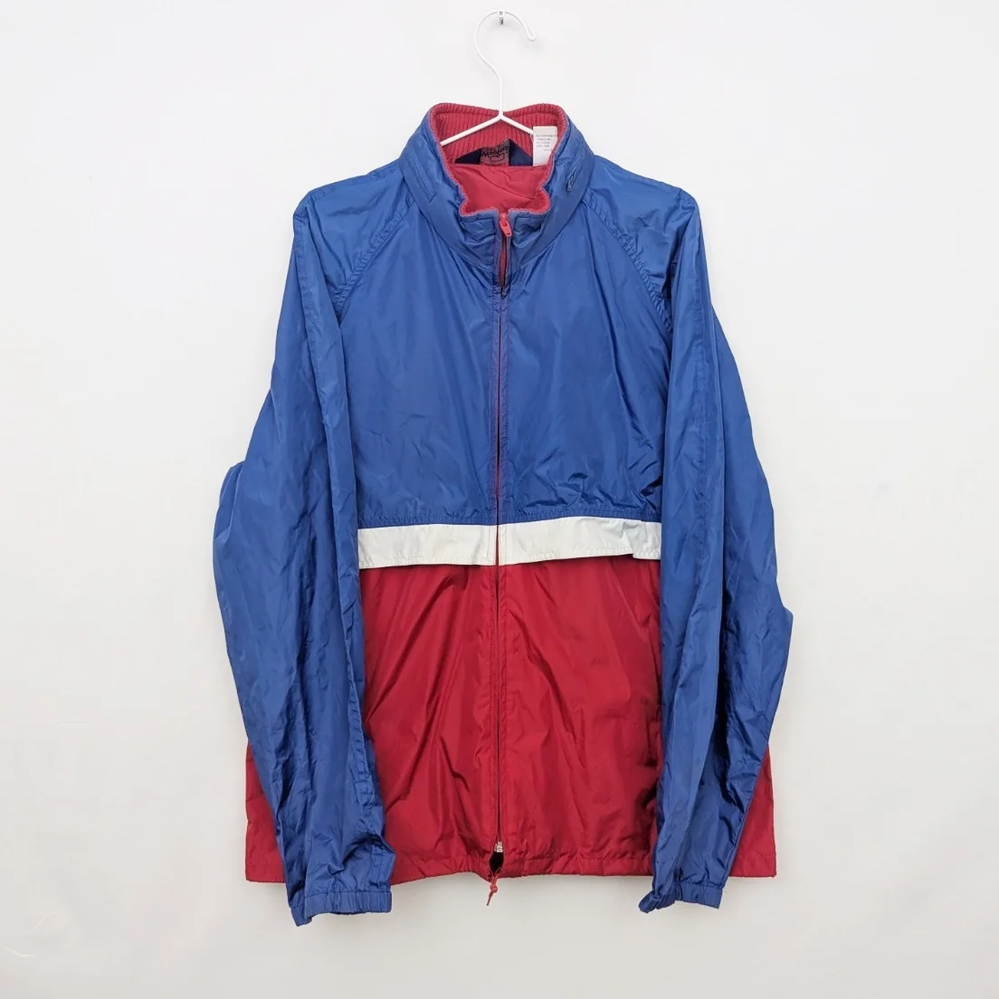Vintage Woolrich Royal Windbreaker Jacket - Blue/red - Size Large