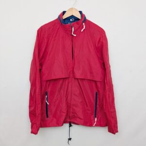 Vintage Woolrich Windbreaker Jacket - Red - Size Medium – Zip-away Hood