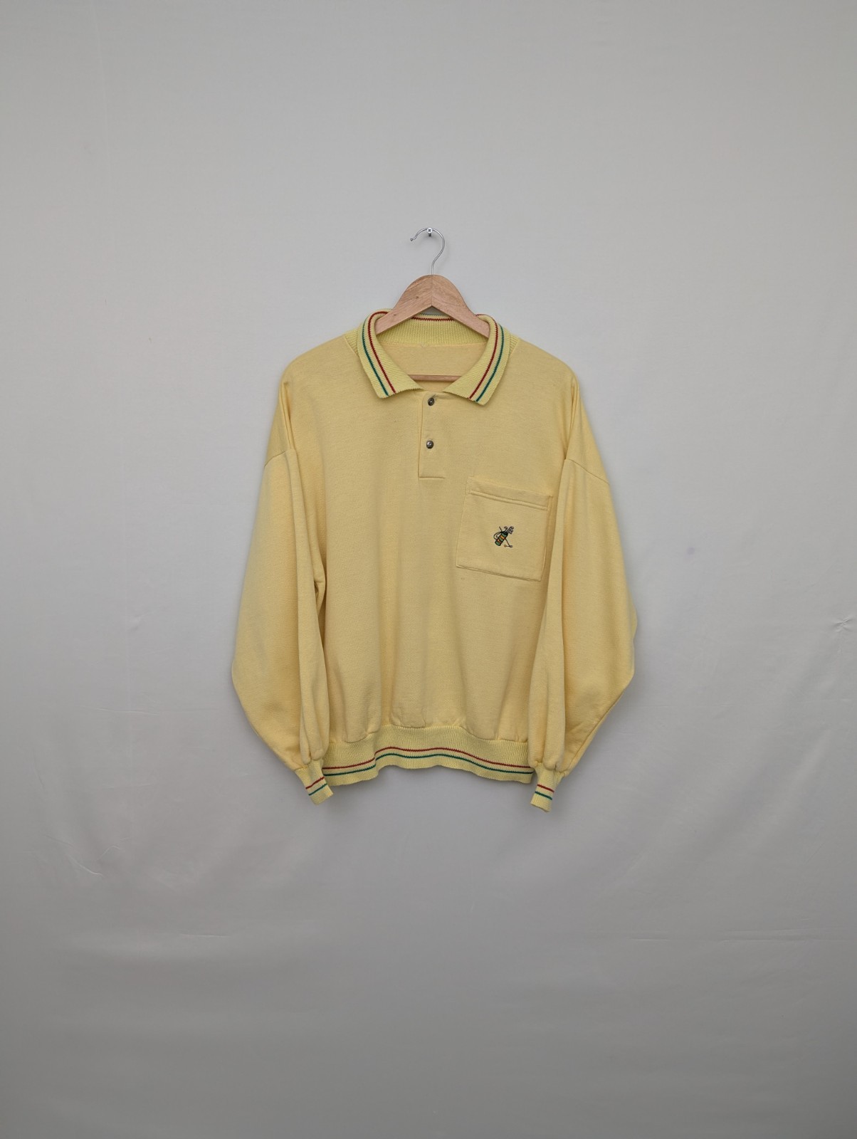 Vintage Yellow Golf Pullover Sweatshirt - Size Large - 90s