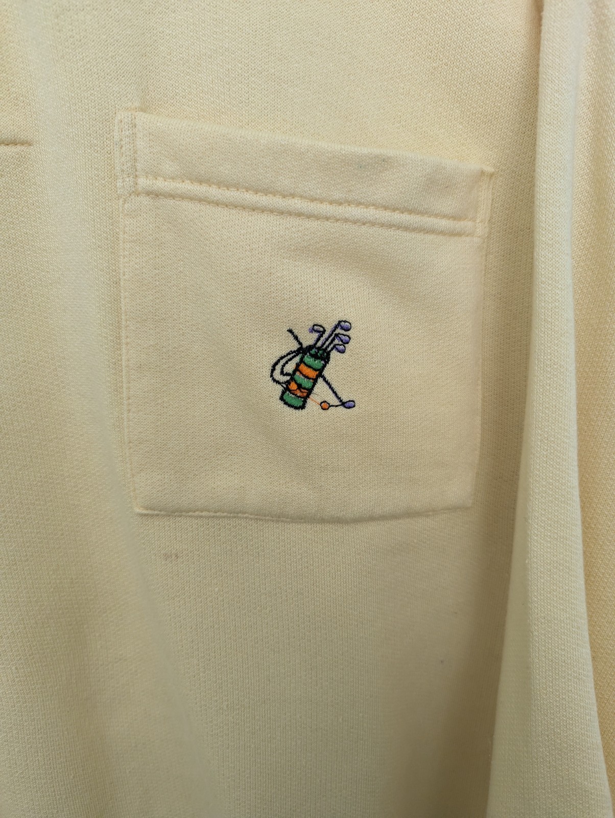 Vintage Yellow Golf Pullover Sweatshirt - Size Large - 90s