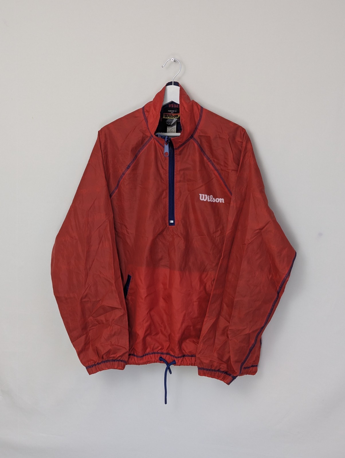 Wilson Windbreaker Jacket - Red - Size L - Forever 21 Collaboration