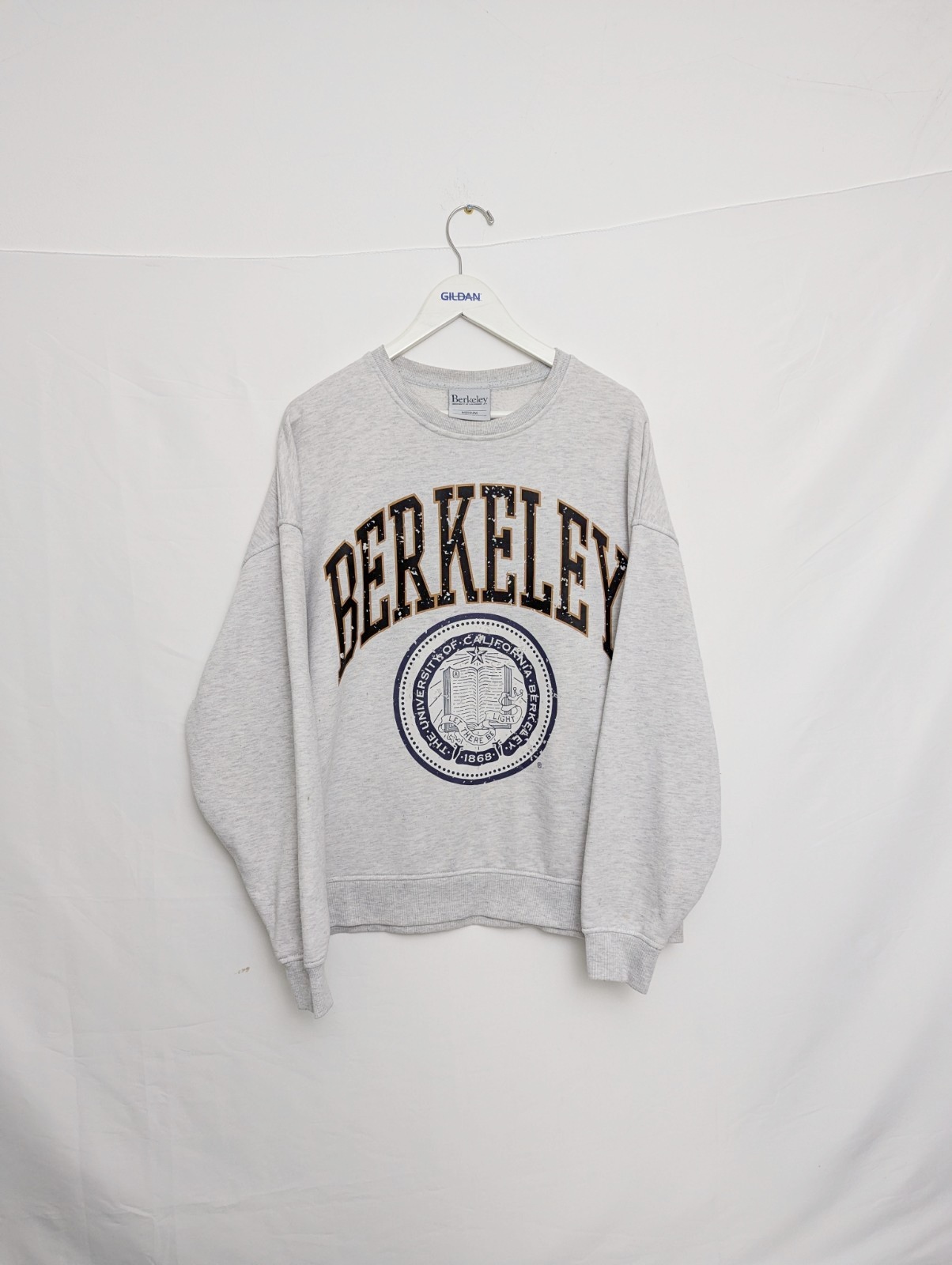 Women’s Berkeley University Collegiate Crewneck Sweatshirt – Grey – Size Medium